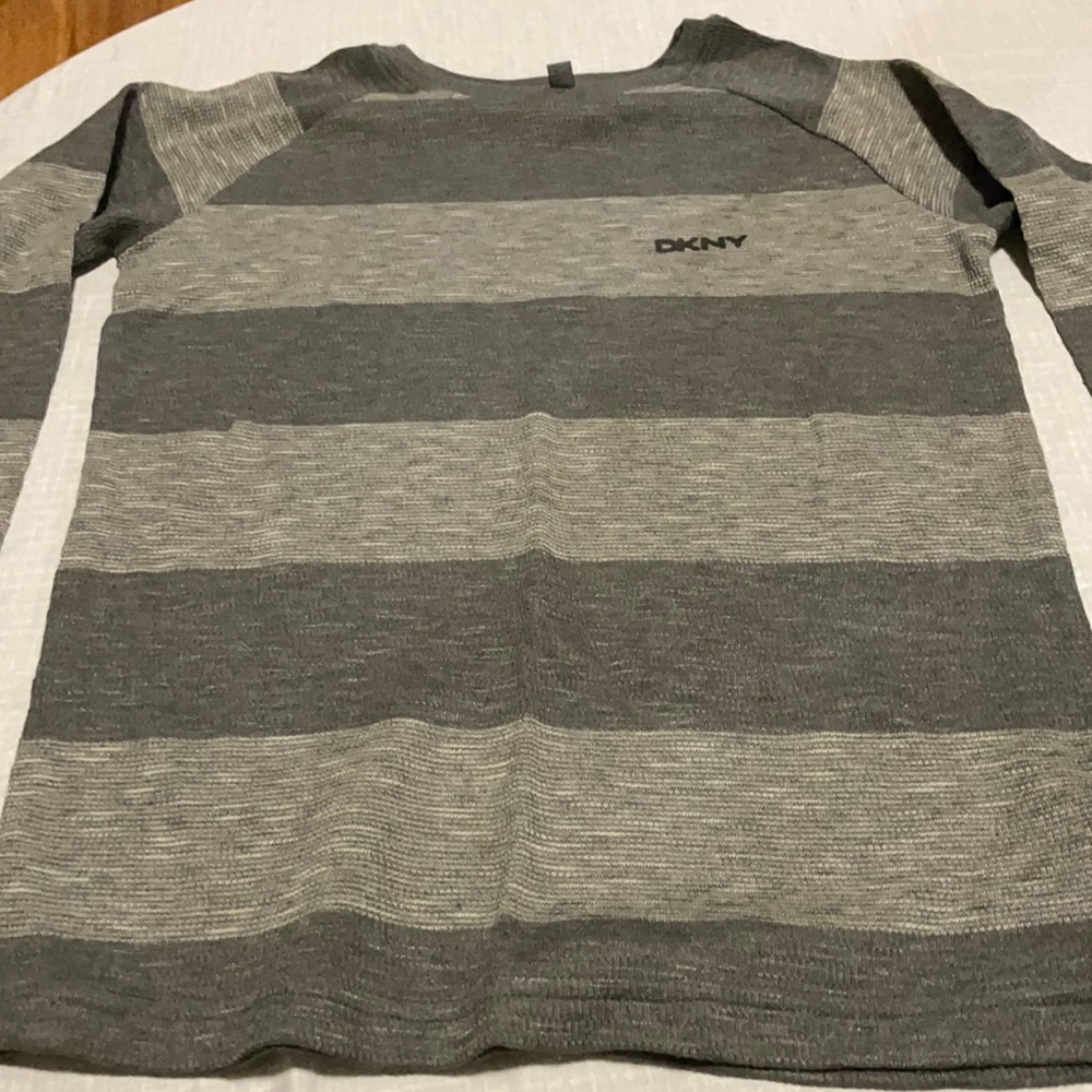 Size 8 dark and light gray long sleeve shirt for boys